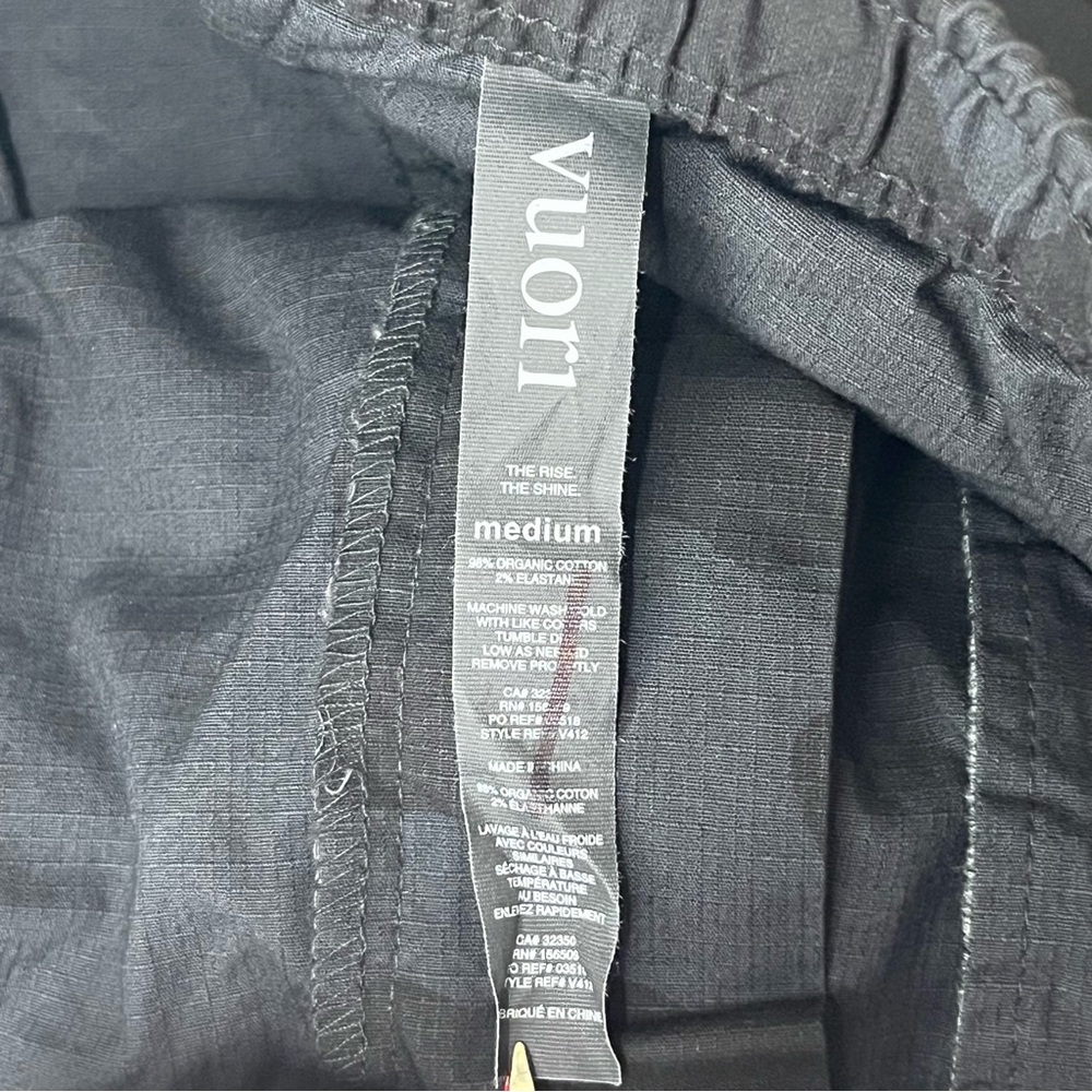 VUORI NWT MEN’S RIPSTOP CLIMBER PANT BLACK CAMO MEDIUM LARGE OUTDOOR HIKING - Picture 12 of 12